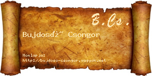 Bujdosó Csongor névjegykártya